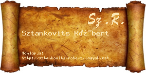 Sztankovits Róbert névjegykártya