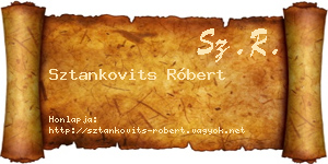 Sztankovits Róbert névjegykártya